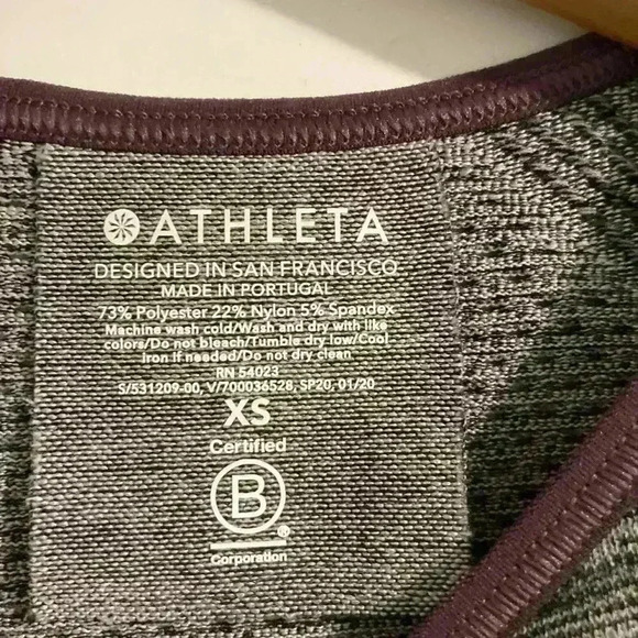 Athleta Impact Crop Tee Short Sleeve Heather Grey - Picture 5 of 8